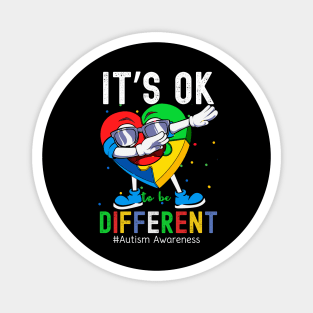 Autism Awareness Funny dancing Heart Its Ok To Be Different Magnet